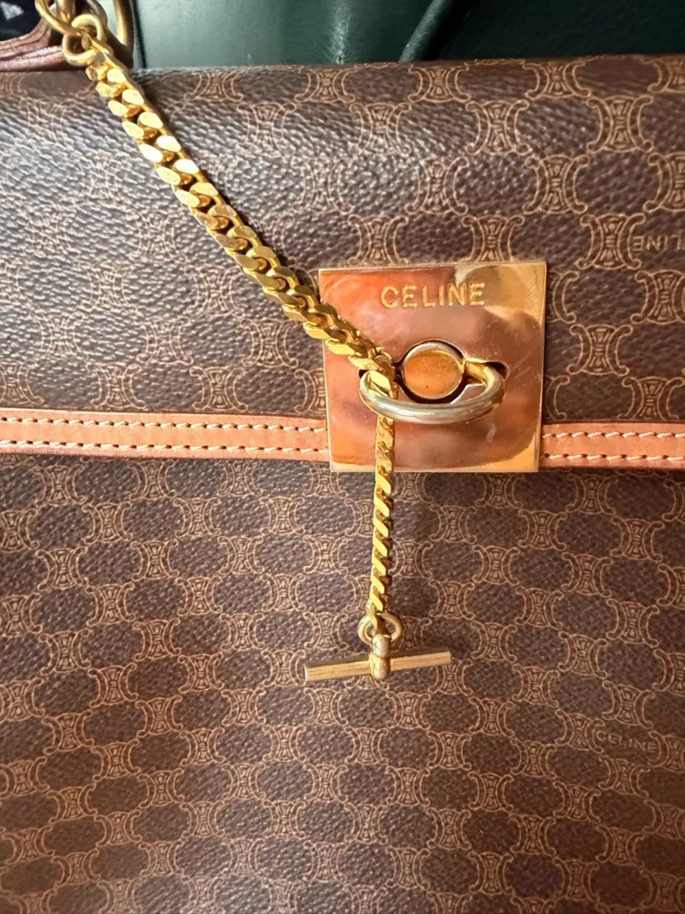 Celine Macadam Blason Triomphe Handbag Shoulder Bag vintage - Picture 3 of 12